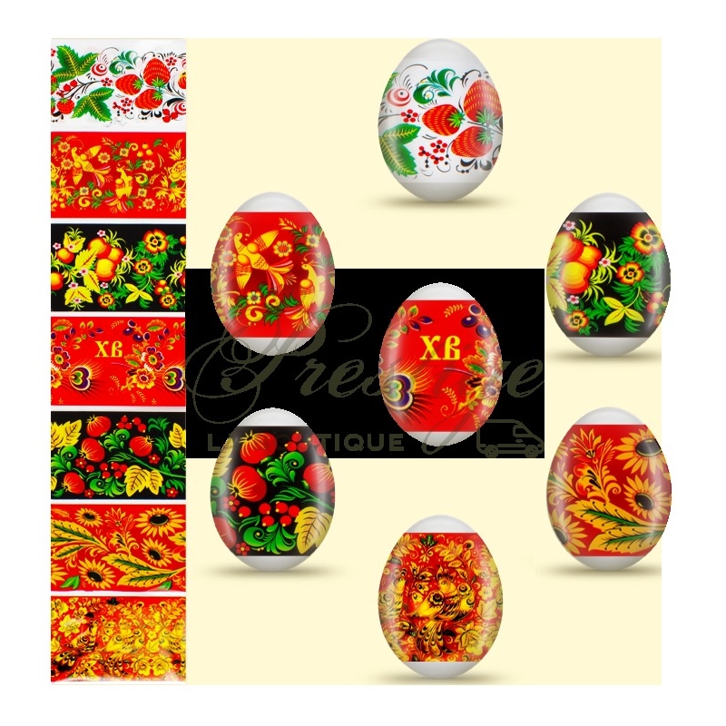 Декоративная пасхальная плёнка "Хохлома"