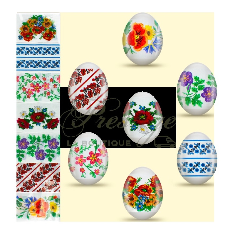 Film décoratif des oeufs de Pâques "Broderie"