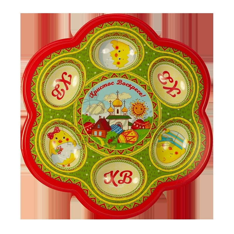 Пасхальная подставка "Христос воскресе!" на 6 яиц и 1 кулич